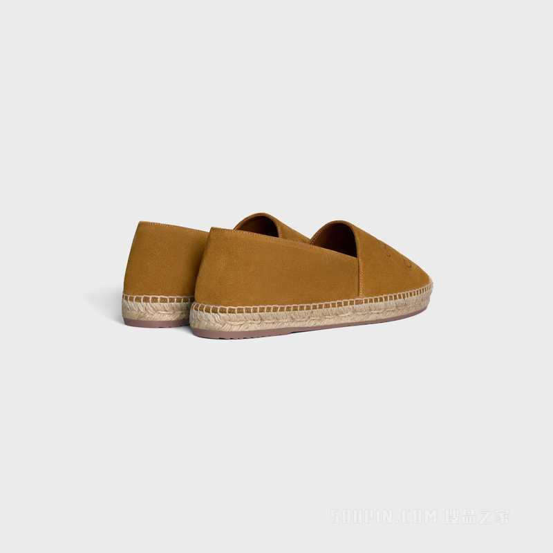 LES ESPADRILLES TRIOMPHE牛皮绒面革渔夫鞋 深玳瑁色-19DT