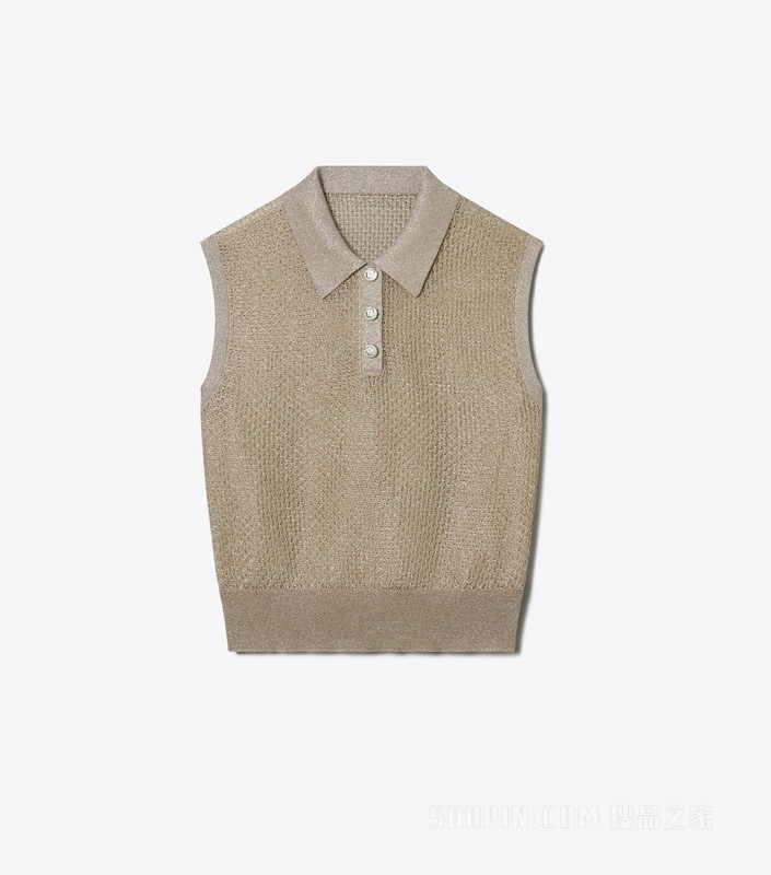 网眼布 Polo 衫 星光钛色