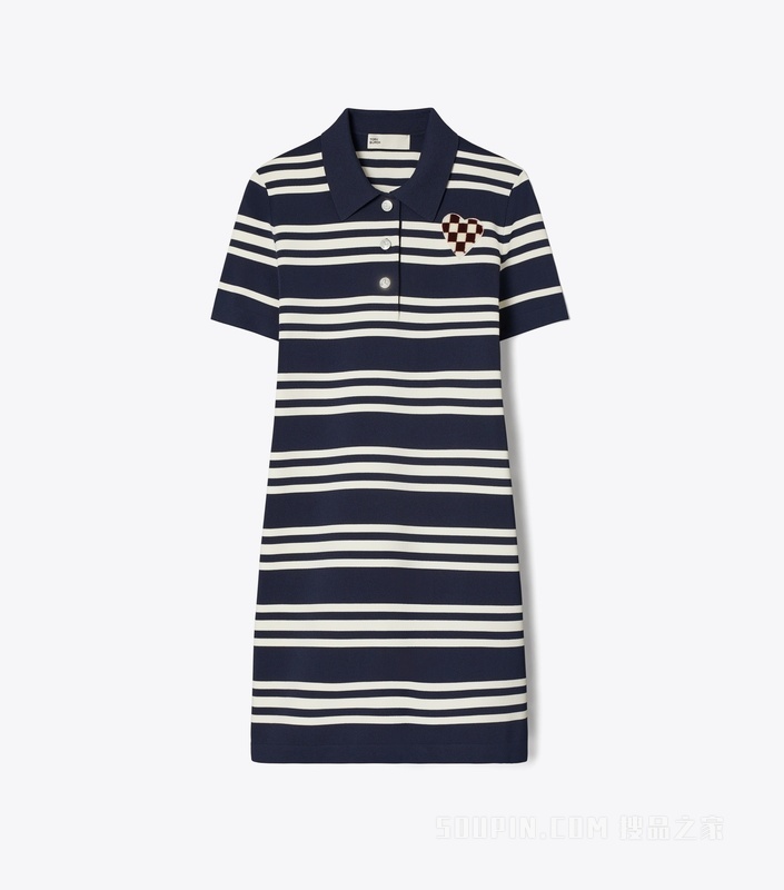 Polo 连衣裙 Tory 海军蓝都市条纹