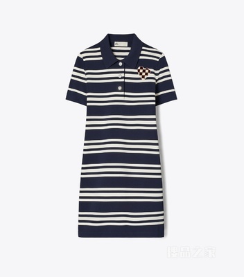 Polo 连衣裙 Tory 海军蓝都市条纹