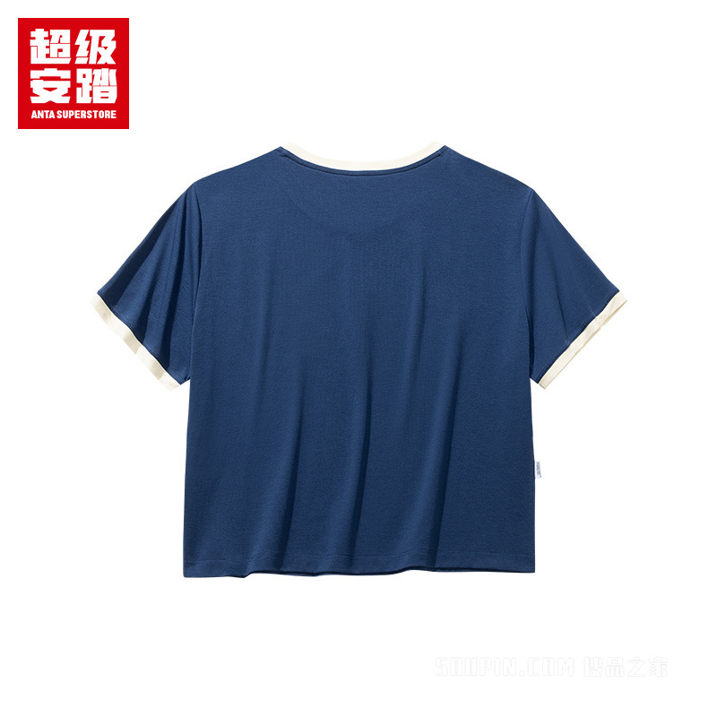 超级安踏跨界联名女子遮热凉感短袖针织衫