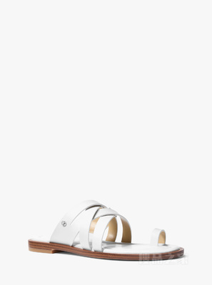 Nora 皮质平底凉鞋