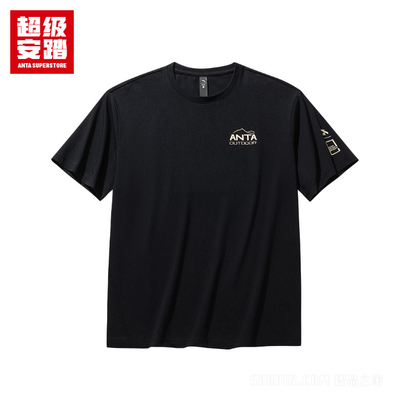 超级安踏跨界联名男子冰感抗菌短袖针织衫