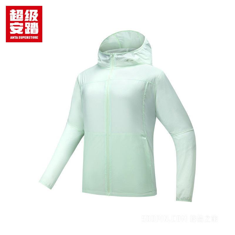 超级安踏训练女子防风防晒冰肤薄外套