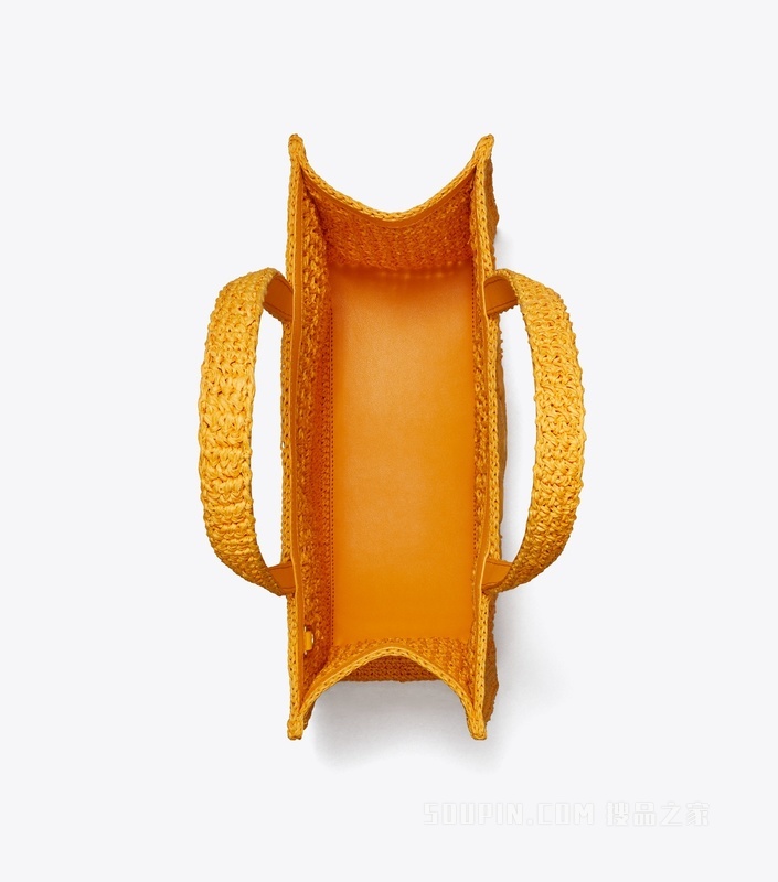 Ella 小号手工钩编托特包 桃色