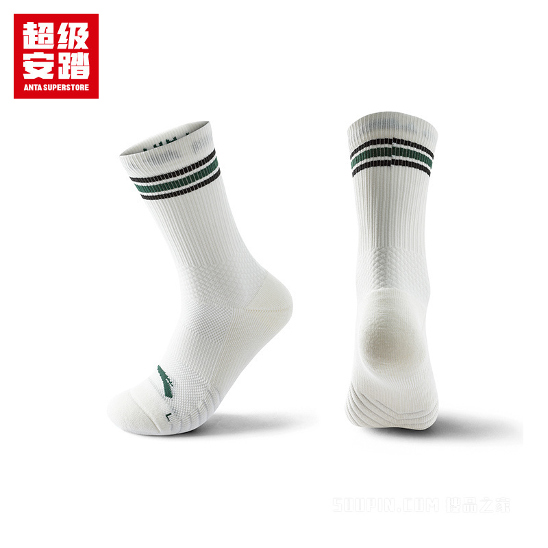 超级安踏网球男女同款毛圈长袜