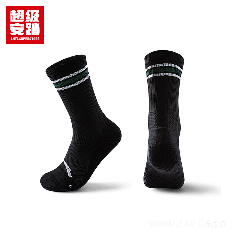 超级安踏网球男女同款毛圈长袜