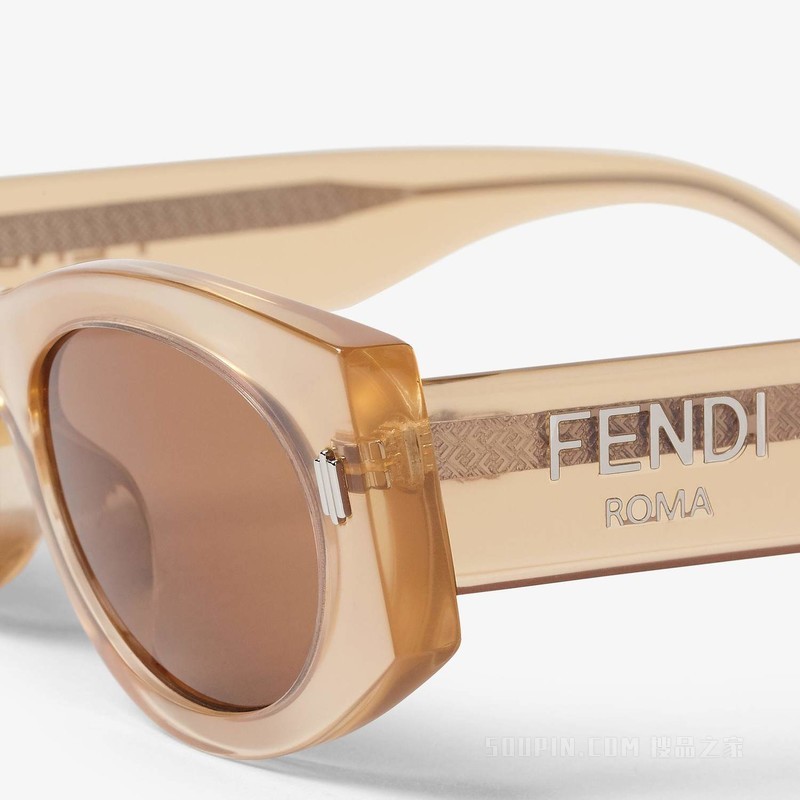 FENDI Roma 米色醋酸酯材料太阳镜