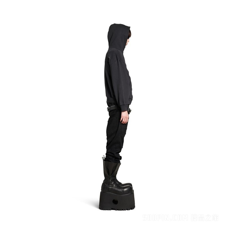 PAINTED HOODIE常规版型拉链连帽卫衣
