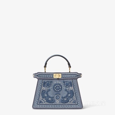 Peekaboo ISeeU Petite Coral Bandana刺绣牛仔面料手袋
