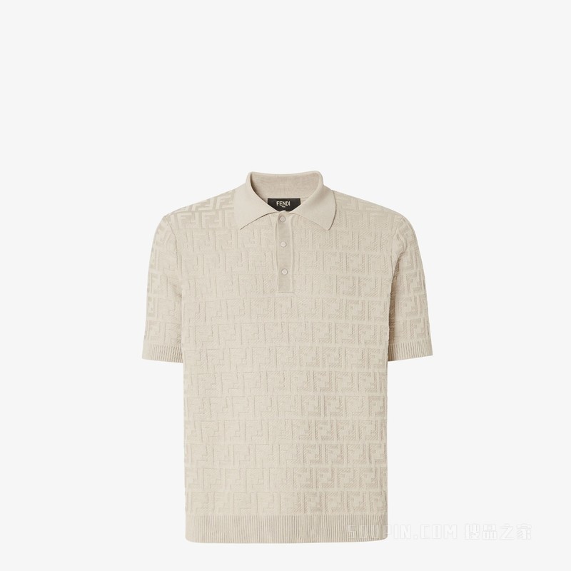 Polo衫 米色FF棉质Polo衫