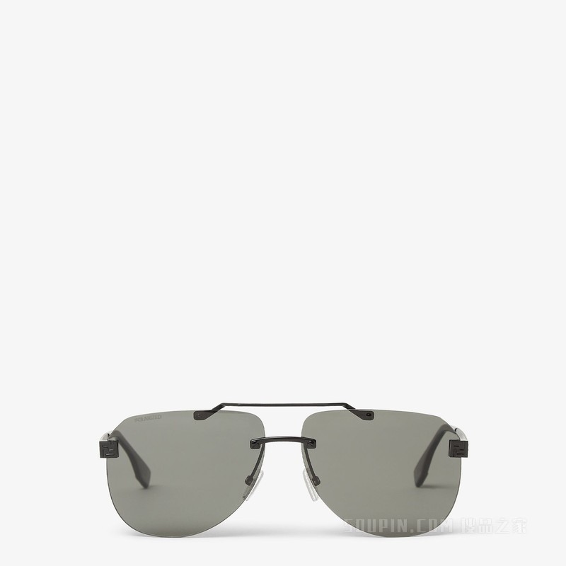 FENDI Sky 哑光黑色金属太阳镜