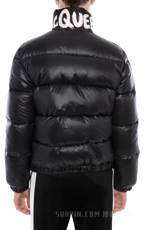 McQueen Graffiti puffer jacket