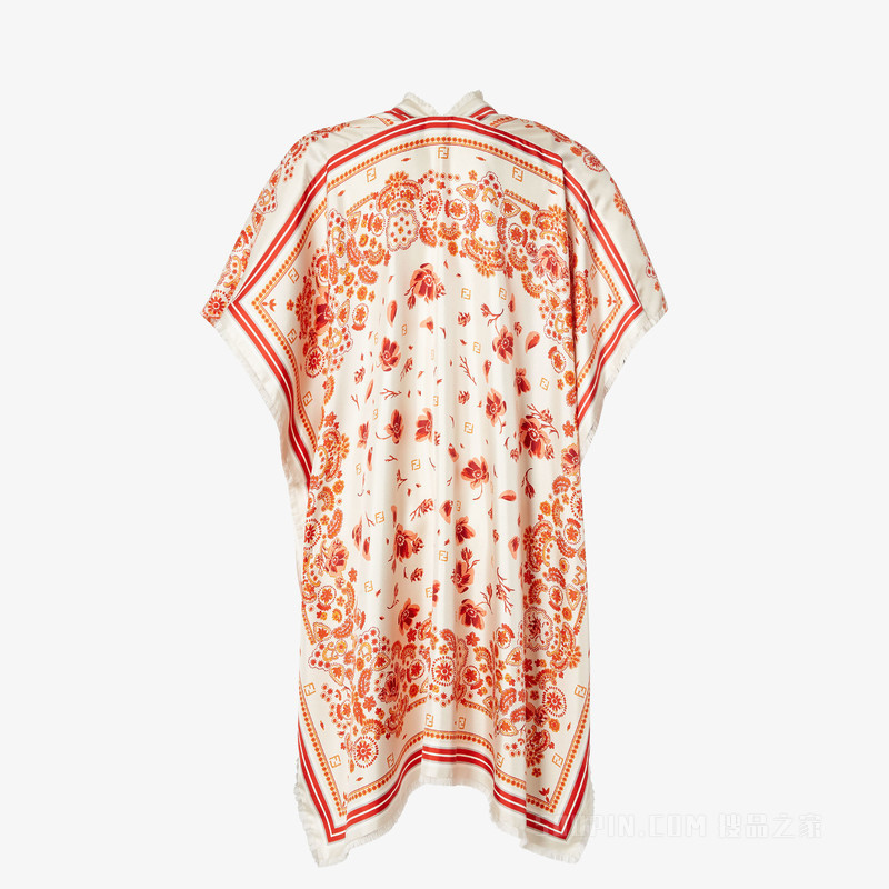 斗篷 象牙色Coral Bandana桑蚕丝斗篷