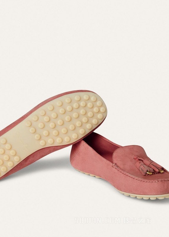 Dot Sole Walk 女士莫卡辛鞋 绒面小山羊皮
