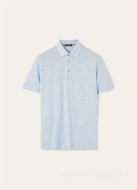 男士 Polo 衫 亚麻