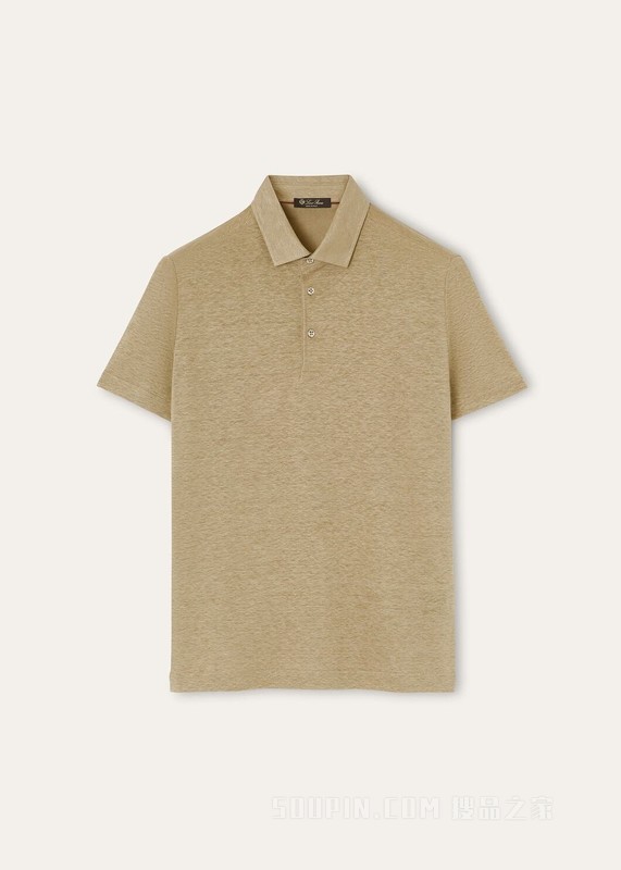 男士 Polo 衫 亚麻