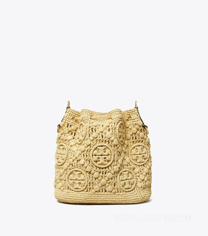 T Monogram 拉菲草水桶包 自然原色
