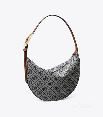 【礼物】T Monogram 小号新月包 Tory 海军蓝
