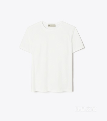 T Monogram Logo T 恤 棉花糖色/白色