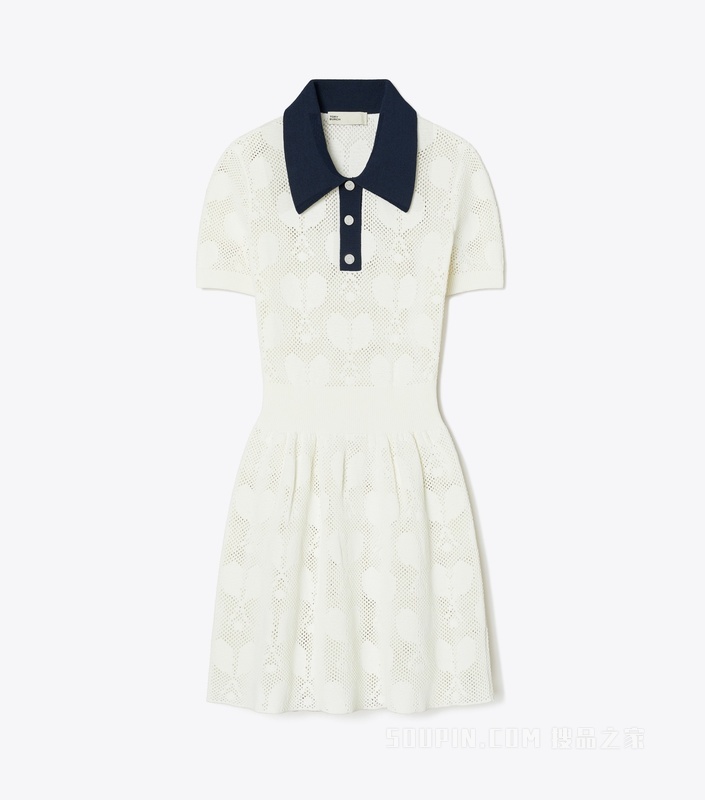 短袖 Polo 连衣裙 象牙白