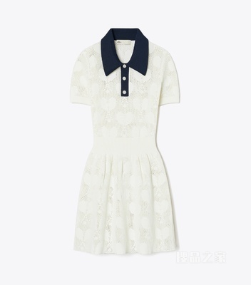 短袖 Polo 连衣裙 象牙白