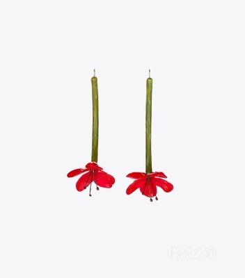 花朵耳环 红色