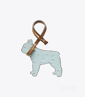 【礼物】法斗钥匙圈 天空色