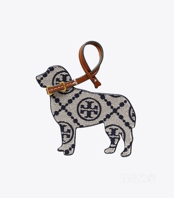 【礼物】T Monogram 猎犬钥匙扣 Tory 海军蓝