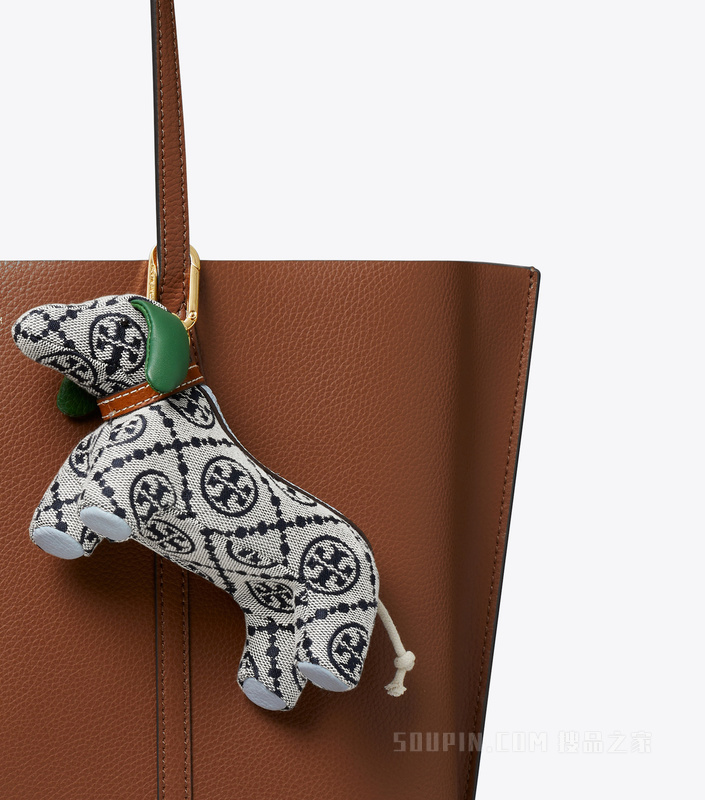 【礼物】T Monogram 狗狗钥匙扣 Tory 海军蓝