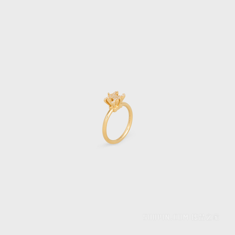 TRIOMPHE SOLITAIRE SPARKLE戒指 金色-35OR