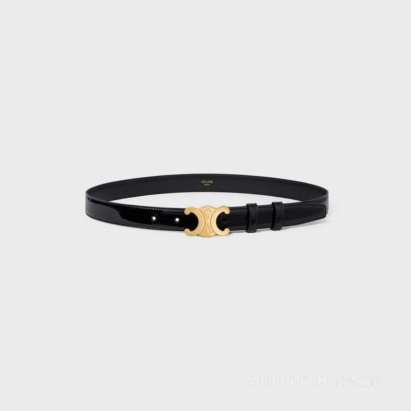TRIOMPHE中号漆面腰带 黑色-38NO