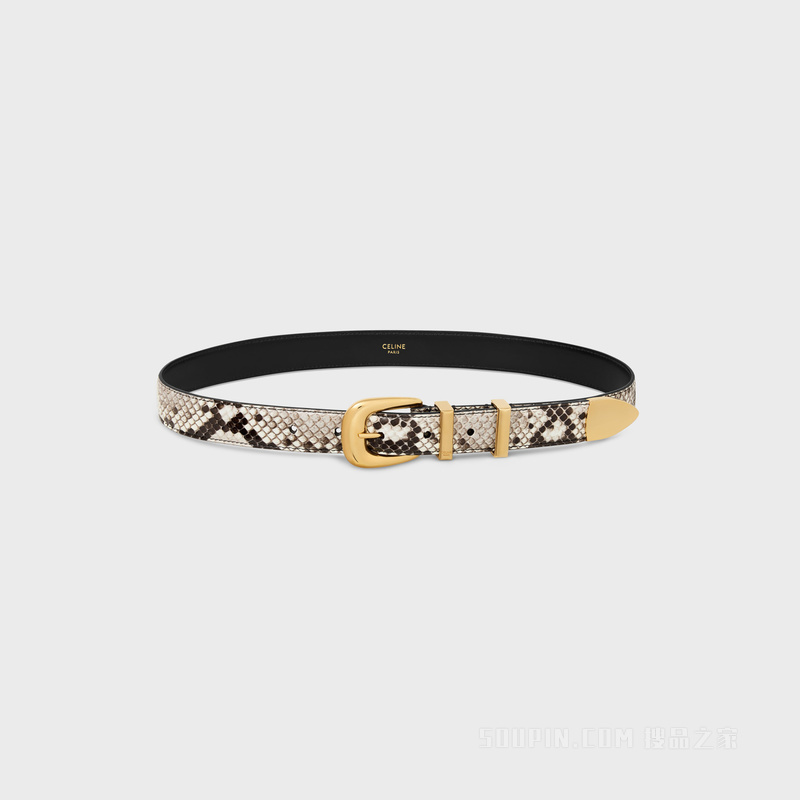 WESTERN中号腰带 黑色/白色-38AW