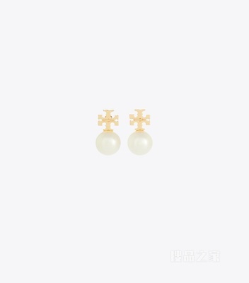 仿珍珠耳钉 Tory 金/珍珠色