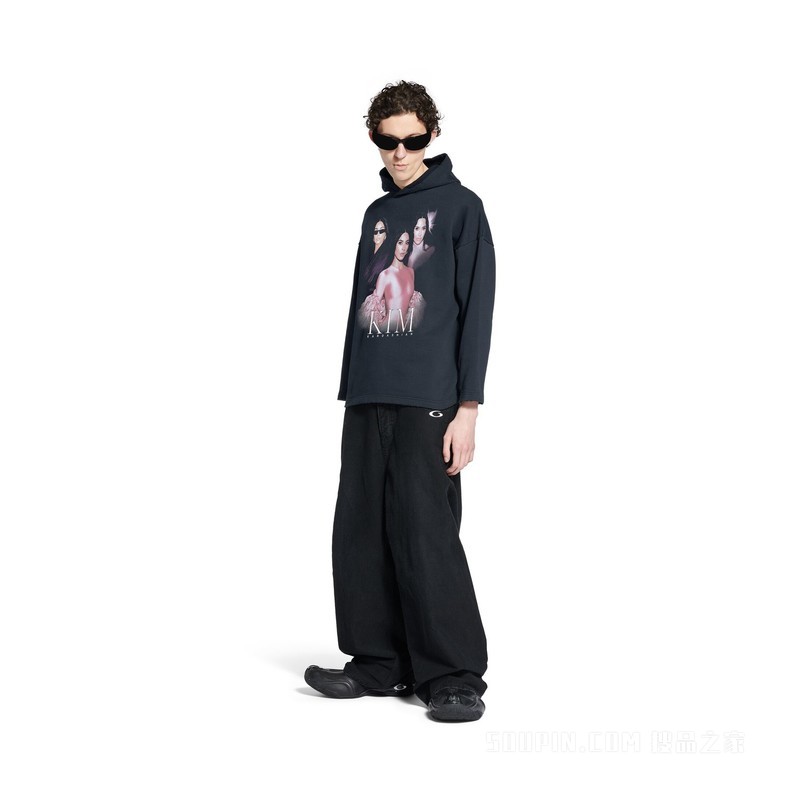 KIM K NO RIB HOODIE连帽卫衣
