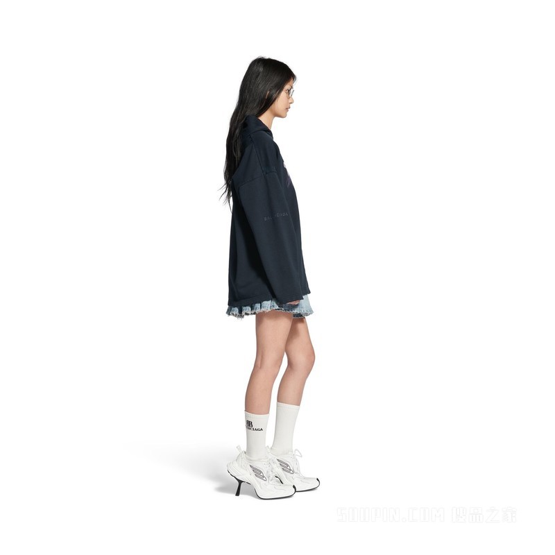 KIM K NO RIB HOODIE连帽卫衣