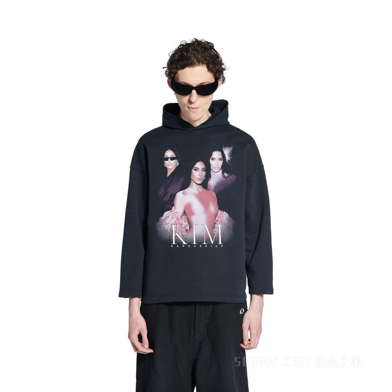 KIM K NO RIB HOODIE连帽卫衣