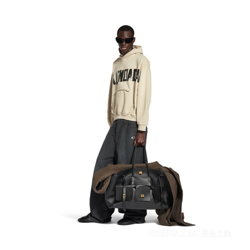 TAPE TYPE RIPPED POCKET HOODIE连帽卫衣