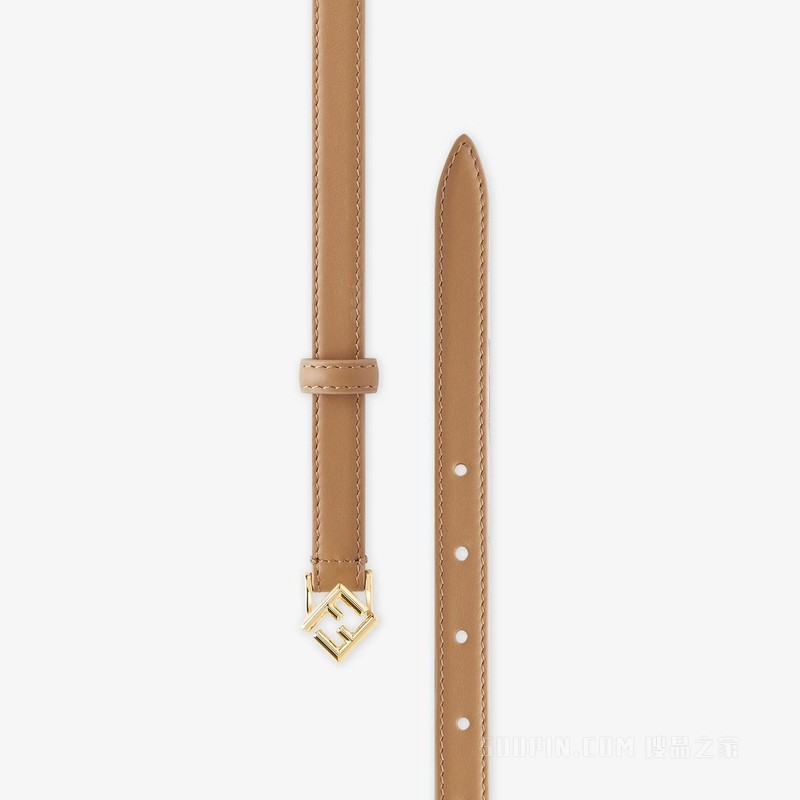 FF Diamonds腰带 米色皮革皮带