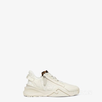 FENDI Flow 白色皮质低帮鞋