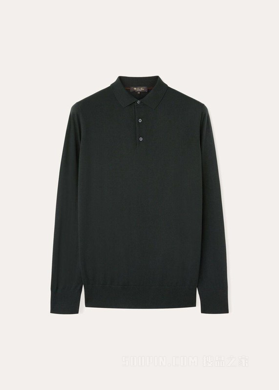 Loro Piana 男士 Polo 针织衫 初剪羊毛