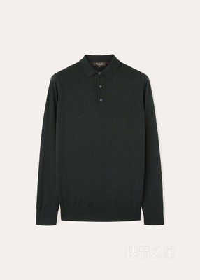 Loro Piana 男士 Polo 针织衫 初剪羊毛