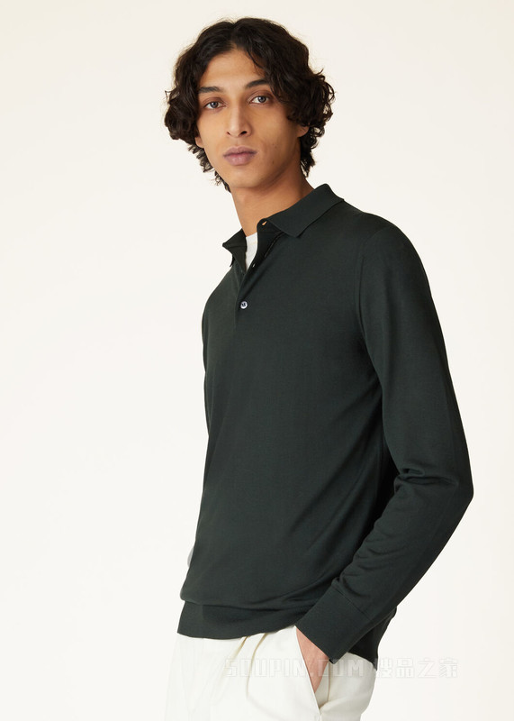 Loro Piana 男士 Polo 针织衫 初剪羊毛
