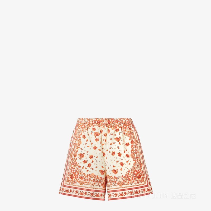 短裤 Coral Bandana印花高科技棉质短裤
