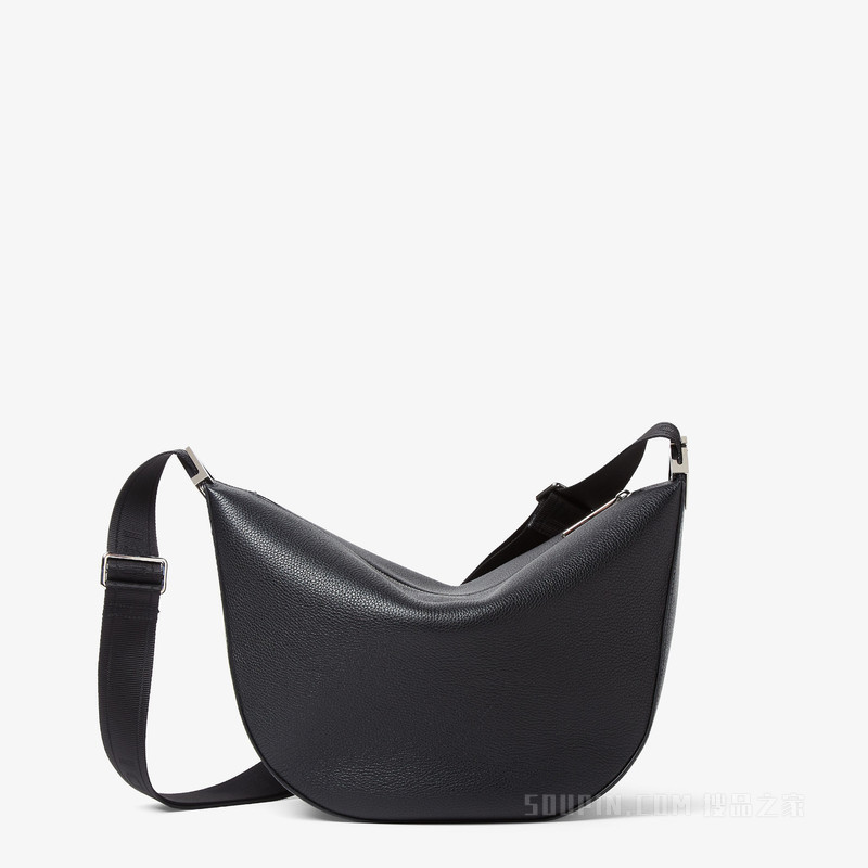 FENDI Roma皮革FENDI Melon中号手袋 黑色皮革手袋