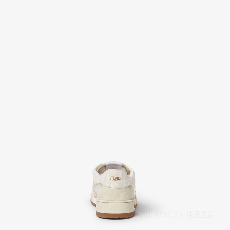 FENDI Match运动鞋 白色FF提花低帮鞋