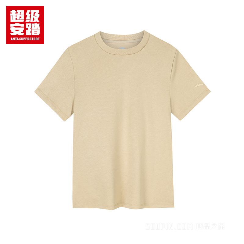 超级安踏生活系列运动复古女子短袖针织衫