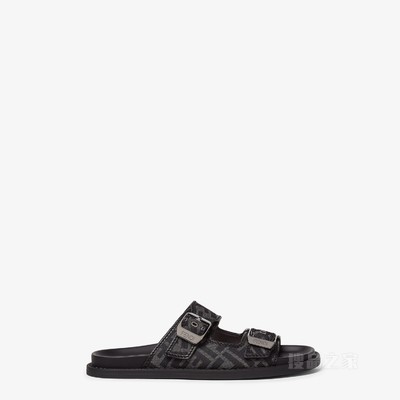 FENDI Feel凉鞋 FF提花布料凉鞋