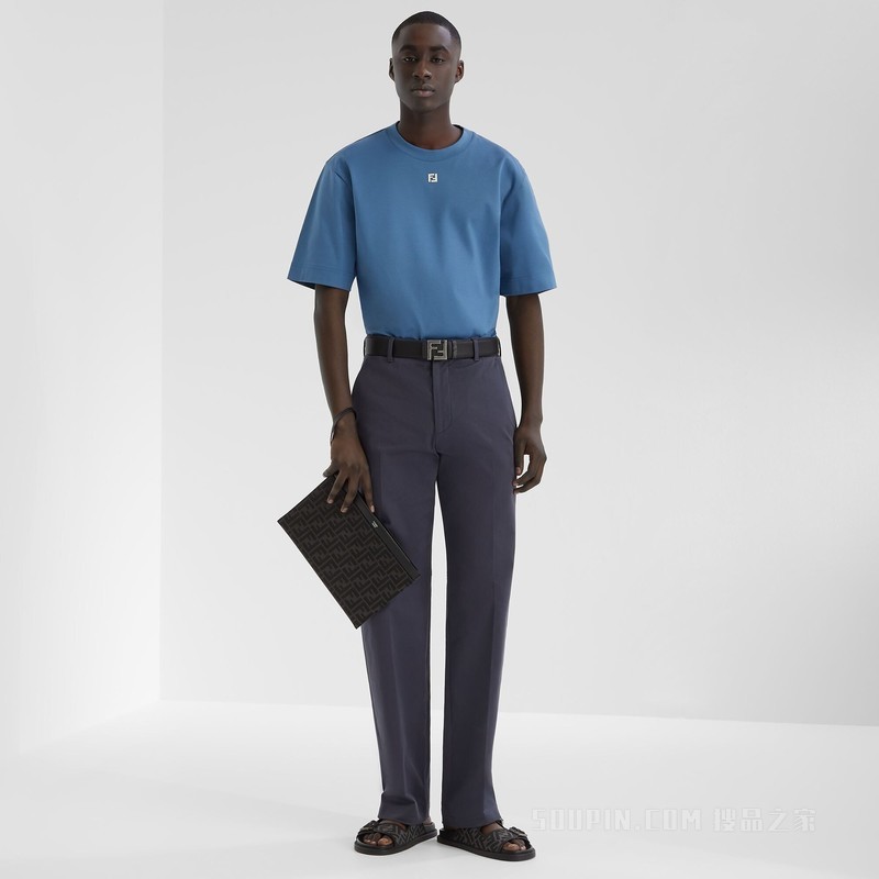 FENDI Feel凉鞋 FF提花布料凉鞋