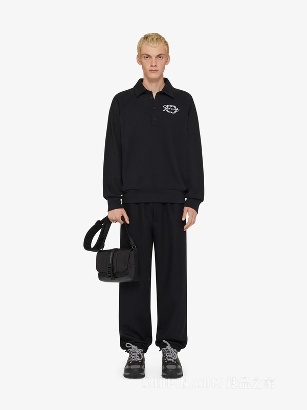 GIVENCHY LOGO徽章Polo衫式卫衣